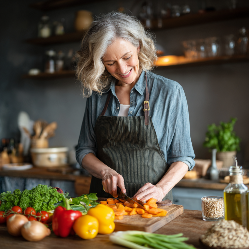 Група активних людей середнього віку займається фітнесом на свіжому повітрі